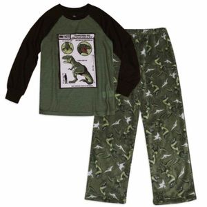 New Boys 2pc Pajama Set Dinosaur T-Rex L(10-12)